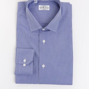 Camicia quadretti blu Thomas Mason