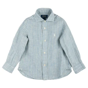 RALPH LAUREN CAMICIA IN LINO A RIGHE